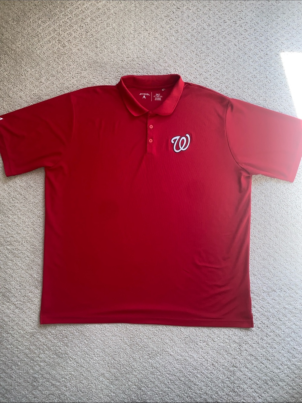 Antigua Red Men's Performance Polo Washington Nationals